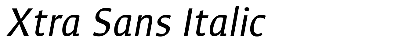 Xtra Sans Italic